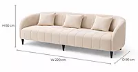 Layla Three Seater Restaurant Hotel Sofa