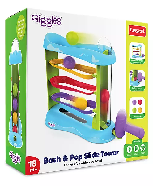 Funskool - Bash And Pop Slide Tower