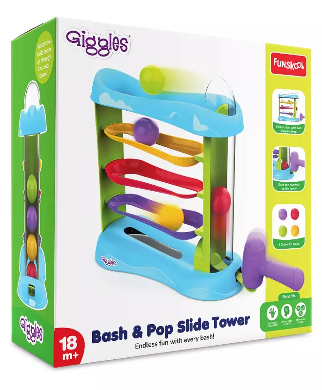 Funskool - Bash And Pop Slide Tower
