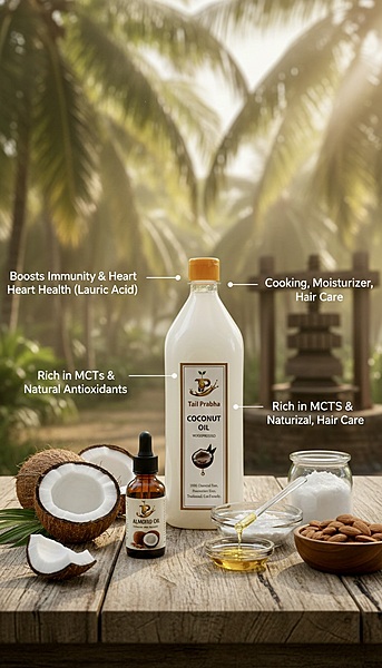 Coconut Oil (Cold & Wood Pressed)