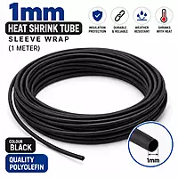 1mm Heat Shrink Tube Sleeve Wrap (1 meter)