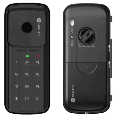 Solity Premium Digital Rim Lock(For Glass Door Only) With Fingerprint Password RFID Card Emergency Key