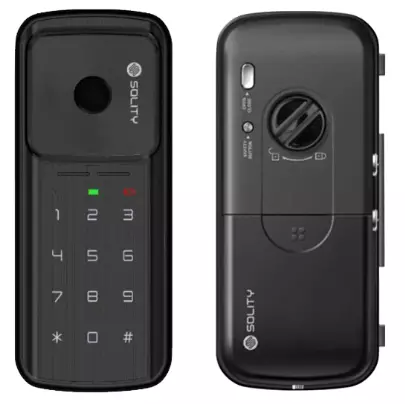 Solity Premium Digital Rim Lock(For Glass Door Only) With Fingerprint Password RFID Card Emergency Key
