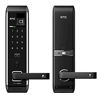 Epic EF-8000L(B) Mortise Digital Door Lock with  Fingerprint, Pin Number, RFID Card & Mechnical Key