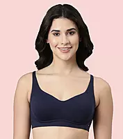 Enamor Innovations Bamboo Bliss, Everyday, Full Support, Women's T-Shirt Bra - Super Soft, Naturally Absorbent & Antimicrobial, Padded, Wirefree, High Coverage- A077