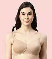 Enamor Vanish Curve Neckline With Lift Cup Women's Everyday T-Shirt Bra - Padded, Wirefree, High-Coverage - F065