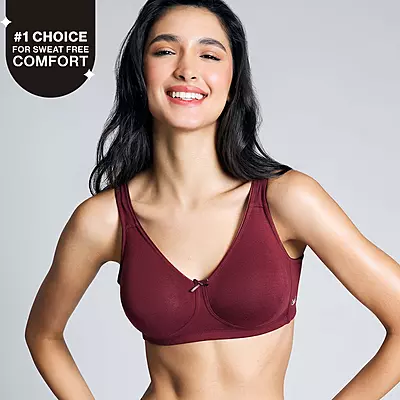 Nykd By Nykaa No Sweat Breast Separating Breathe Cotton Non Padded Non Wired Bra - NYB105