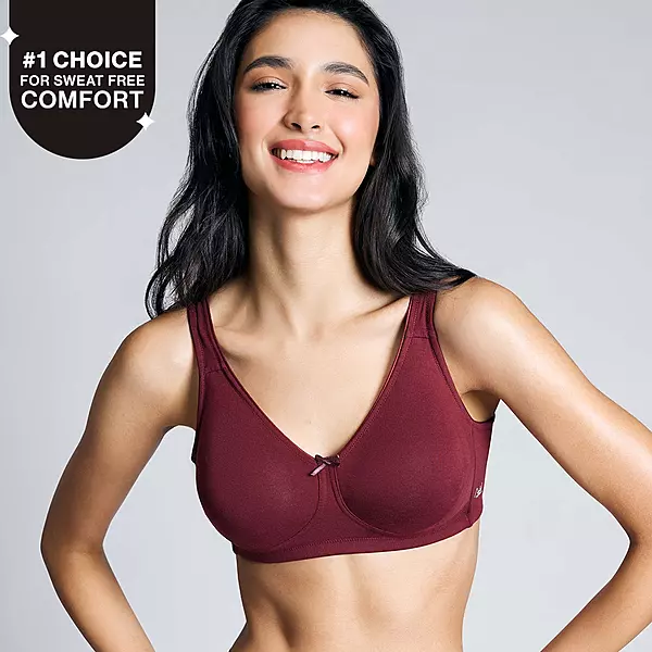 Nykd By Nykaa No Sweat Breast Separating Breathe Cotton Non Padded Non Wired Bra - NYB105
