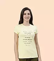 Enamor Essentials Womens E147-Short Sleeve Crew Neck Slim Fit Stretch Cotton Tee