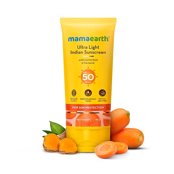 Mamaearth Ultra-Light Indian Sunscreen SPF 50 PA++++ Mamaearth Ultra-Light Indian Sunscreen SPF 50 PA++++