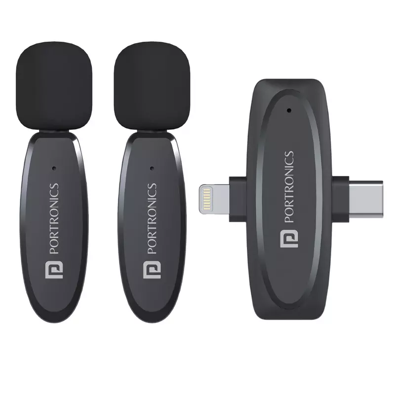 VlogMate Wireless Microphone – Type-C & 8-Pin Receiver | 30m Wireless Range