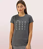 Enamor Essentials Womens E147-Short Sleeve Crew Neck Slim Fit Stretch Cotton Tee