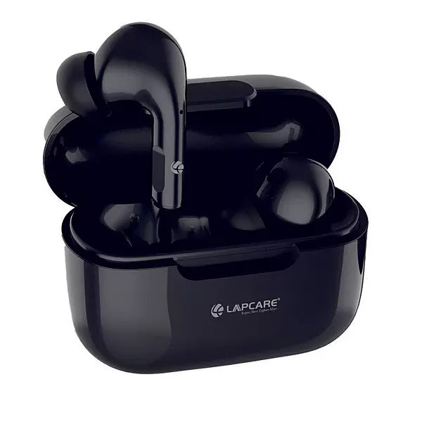 Lapcare TwinBuds LBTB‑201 True Wireless Earbuds  Bluetooth TWS with 10 mm Dynamic Drivers, 25 hr Case Playtime, Compact Charge Case & Comfortable Fit – Music & Calls