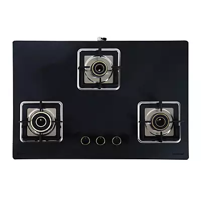 Shine Gold Three Burner Gas Stove | Hob Top Auto Ignition