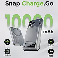 Ultraprolink UM1334SLV Juice-Up Mag 9 Magnetic Wireless Powerbank 10000mAh (Silver)