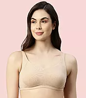 Enamor Antimicrobial Minimizer Everyday Cotton Bra for Women - Padded, Wirefree, Full Coverage - A058