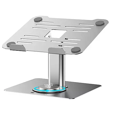 Portronics Twister Laptop Stand, Adjustable Height & Angle,10 KG Capacity (Grey) Portronics Twister Laptop Stand, Adjustable Height & Angle,10 KG Capacity (Grey)