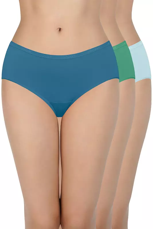 Amante Solid Low Rise Hipster Panty (Pack Of 3) - 43001 (Shipped Assorted)