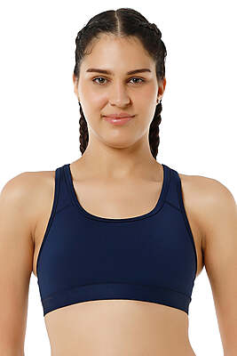 AMANTE Energize Medium Impact Round Neck Sports Bra 98701