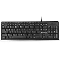 Lapcare E9 keyboard: 117 spill‑resistant soft keys, 13 hotkeys, UV‑coated legends, ergonomic layout & 5 M keystroke lifespan—ideal for daily use.