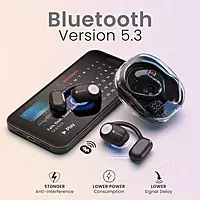 Portronics Twins 30 – OWS Earbuds, 30H Playtime, Bluetooth 5.0, IPX4 Water Resistant, Touch Control, Deep Bass, Comfortable Fit, Quick Charge, Perfect for Sports and Daily Use, Black.
