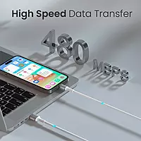 Portronics Konnect Y USB to Type-C Cable – White, durable and fast charging, perfect for connecting devices. Ideal for data transfer and syncing, compatible with various Type-C devices.