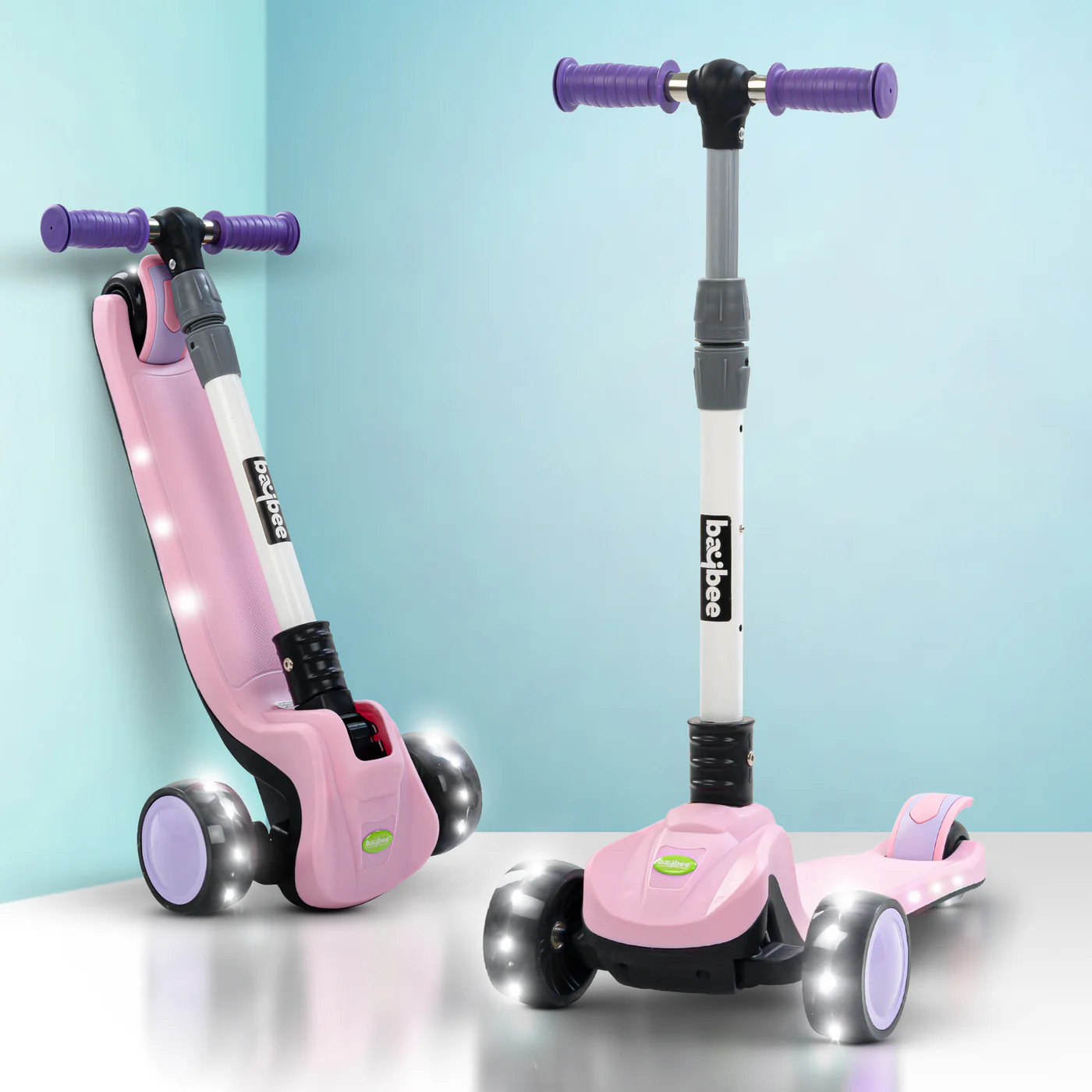 Baybee Phantom Skate Scooter for Kids, Foaldble 3 Wheel Kids Scooter with 3 Height Adjustable- Pink Baybee Phantom Skate Scooter for Kids, Foaldble 3 Wheel Kids Scooter with 3 Height Adjustable- Pink