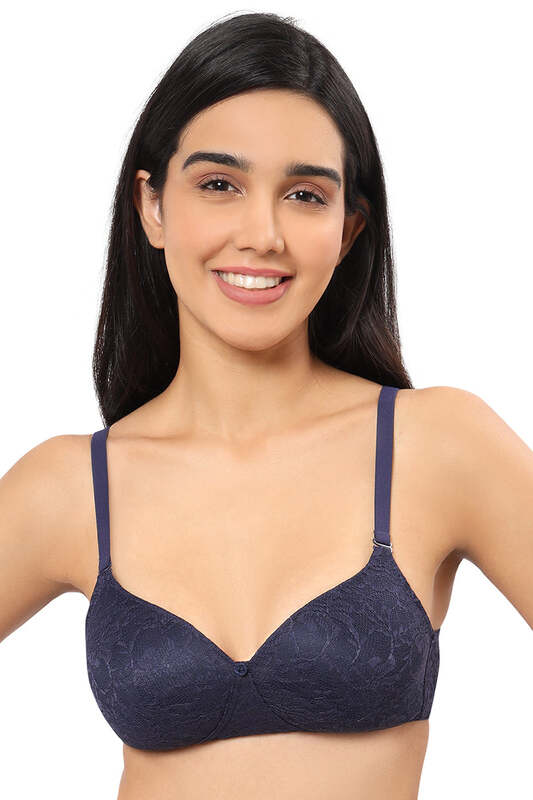 AMANTE Floral Romance Non Wired Lightly Padded Non-Wired Full Coverage Bra 10306 MIDNIGHT 32B