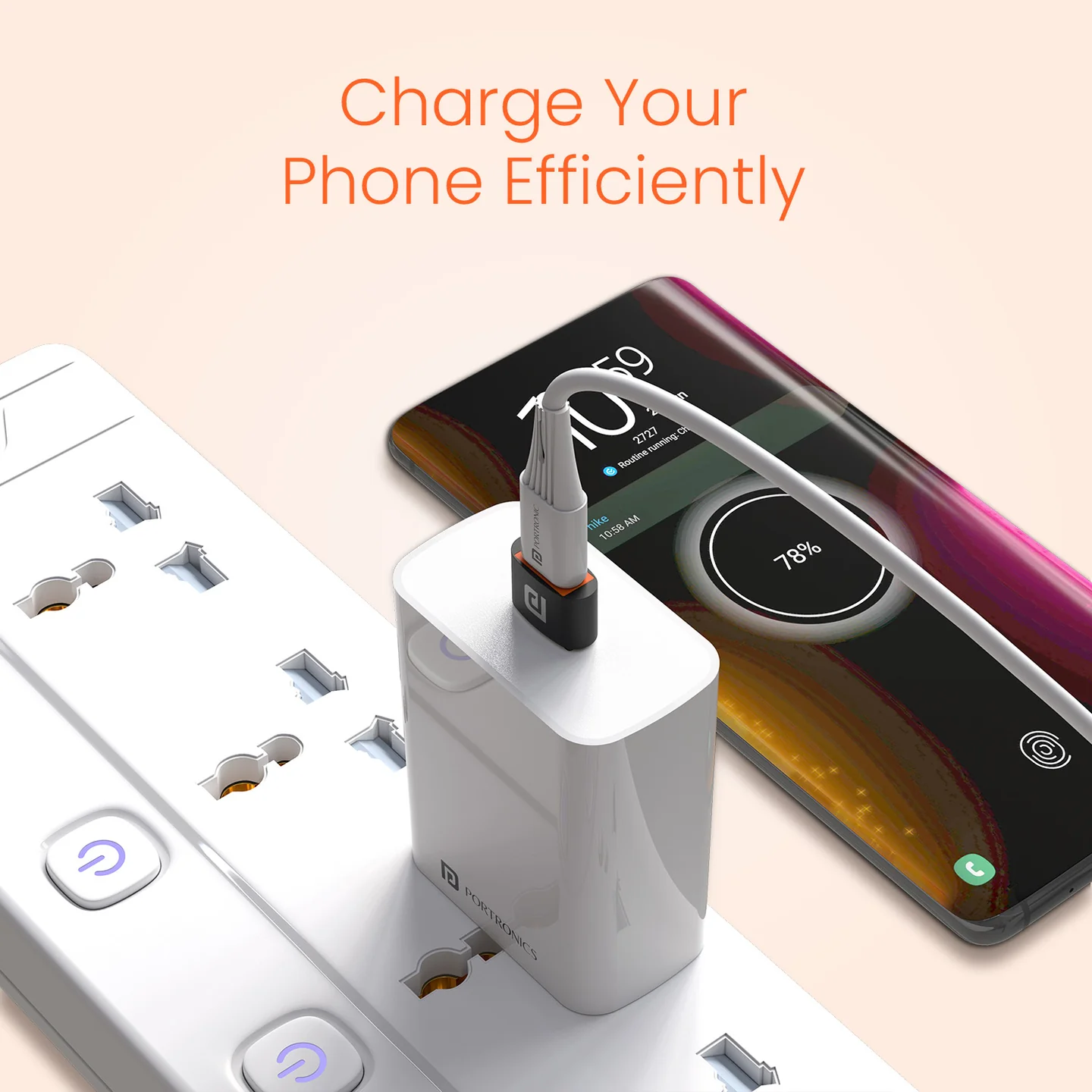 Portronics Bridge X USB 3.0 to Type C OTG Adaptor, 10Gbps High Speed Data Transfer, Thunderbolt to USB Adapter, Compatible for All Type C Devices, Smartphone, Laptops, Tablets, Chargers, MacBook