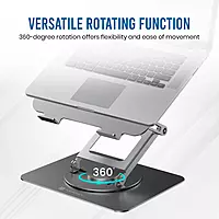 Portronics My Buddy K11 Pro Metal Laptop Stand with 360° Rotation,for Laptops & MacBook(Silver) Portronics My Buddy K11 Pro Metal Laptop Stand with 360° Rotation,for Laptops & MacBook(Silver)