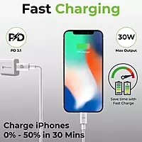 UltraProlink UL1230WHT-0100 - USB C to Lightning Cable Zap+30