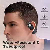 Portronics Twins 30 – OWS Earbuds, 30H Playtime, Bluetooth 5.0, IPX4 Water Resistant, Touch Control, Deep Bass, Comfortable Fit, Quick Charge, Perfect for Sports and Daily Use, Black.