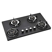 Carnival Plus 784 Brass Burner Matt Finish Super Slim Tablet Hob 4 Burner Auto Ignition