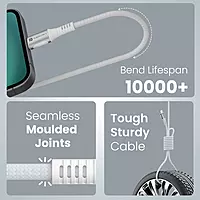 Konnect Y 1M USB-C to USB-C Cable – White Fast Charging & High-Speed Data Transfer