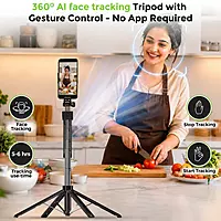UltraProlink UM1279 - Snap-Z Aura Tripod with Dual Phone Holder & Face Tracking