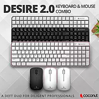 Coconut Desire 2.0 Wireless Compact Keyboard & Mouse Combo (1 Year Warranty)