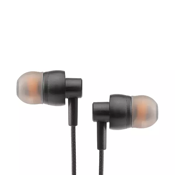 Lapcare Woodbuds‑V LBD‑303 Wired Earphones with Mic | In‑Ear Stereo Sound, Wooden Finish, Deep Bass, 3.5 mm Jack & Inline Controls – Ideal for Music, Calls & Travel