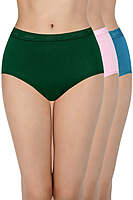 AMANTE Full Brief Solid Panty (Pack Of 3) (Colors May Vary) 53001 SOLID ASSORTED XL
