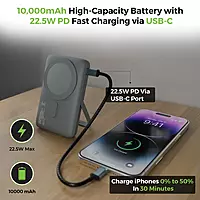 Ultraprolink UM1336 Juice-Up Mag 8 Magnetic Wireless Powerbank 10000mAh (Grey)