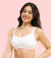 Enamor Antimicrobial Minimizer Everyday Cotton Bra for Women - Padded, Wirefree, Full Coverage - A058
