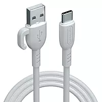 Portronics Konnect Core 3 USB-A to Micro Fast Charging Cable – 3.0A Max Output, Inbuilt Cable Management Hook | Fast Data Sync | White