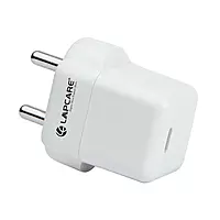 Lapcare Wall Charger Thumby LWC‑681 supports 20 W fast charging via Type‑C (DC 5 V/3 A, 9 V/2.22 A, 12 V/1.67 A), universal 100–240 V input, built‑in safety protections & 1‑year warranty.