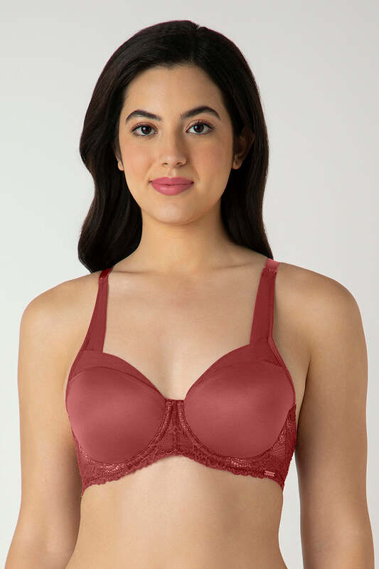 AMANTE Glam Lace Padded Wired Balconette Bra 05301