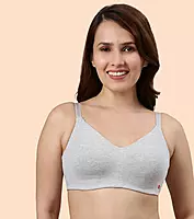 Enamor Ultra-Smoothing Women's Cotton Everyday T-Shirt Bra - No-Pinch, Hidden Lift, Non Padded, Wirefree, High Coverage - A027