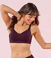 Enamor Innovations Bamboo Bliss, Everyday, Full Support, Women's T-Shirt Bra - Super Soft, Naturally Absorbent & Antimicrobial, Padded, Wirefree, High Coverage- A077