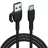 Portronics Konnect Core 3 – USB-A to Type-C Cable, 1.5m, Durable, Fast Charging, Data Transfer, Compatible with Smartphones, Tablets, Laptops, Sleek Black Design, Ideal for Everyday Use.