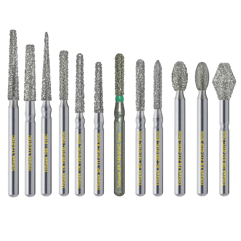 TriHawk Tooth Preparation FG Diamond Bur Set 10 Pieces