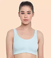 Enamor Low Impact Women's Cotton Everyday Sports Bra - All Day Comfort, Non Padded, Wirefree, High Coverage - SB06