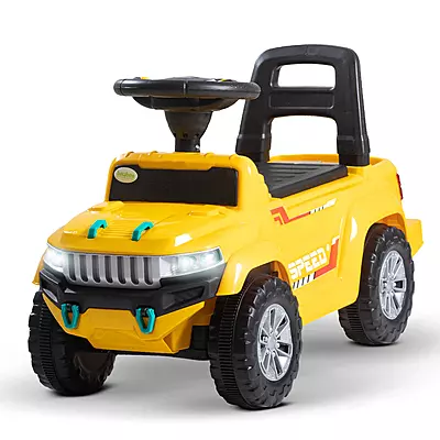 Baybee Push Ride on Baby Jeep for Kids Toys with LED Light & Storage Bin- Yellow