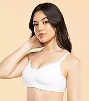 Enamor Ultra-Smoothing Women's Cotton Everyday T-Shirt Bra - No-Pinch, Hidden Lift, Non Padded, Wirefree, High Coverage - A027